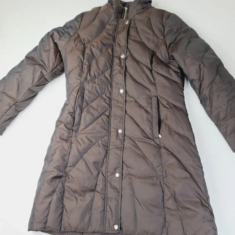 Michael Kors Women's Brown Long Sleeve Quilted‎ Insulated Puffer Jacket Size M